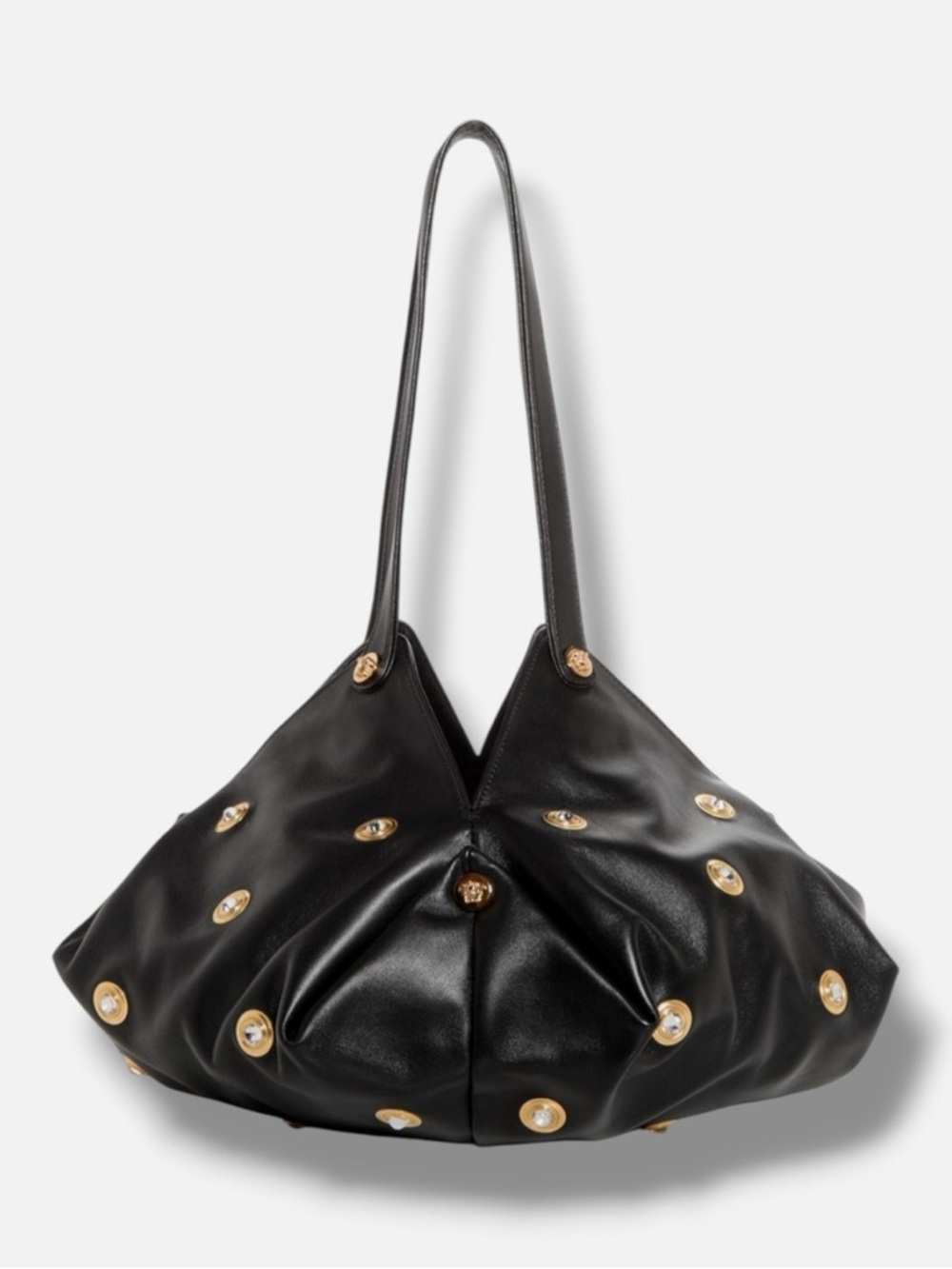 Versace Studded crystal la Medusa logo protea shoulder hand bag NEW